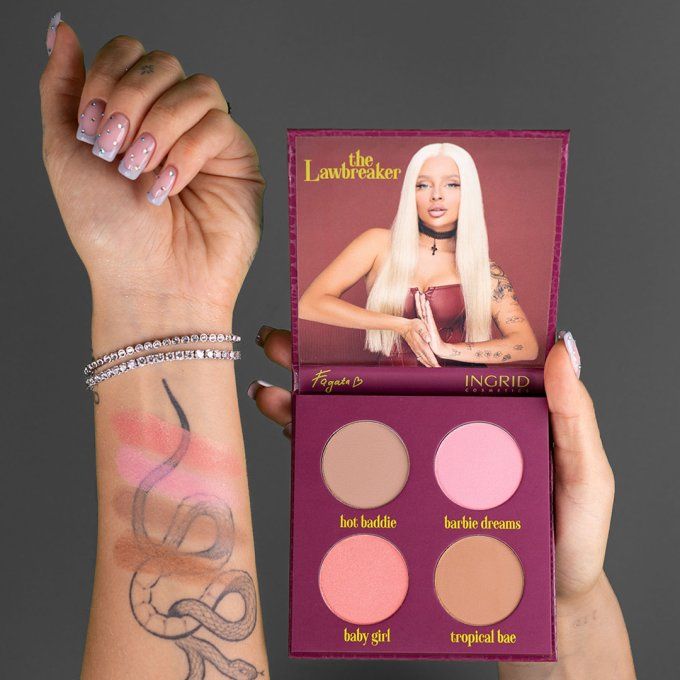 Palette de contouring "THE LAWBREAKER" - 4 couleurs - 12g - Ingrid Cosmetics