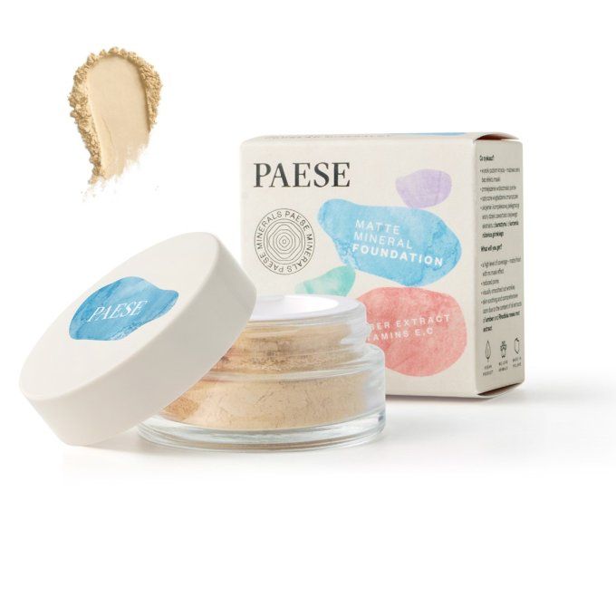 Fond de teint minéral matifiant PAESE Minerals - Vegan - 7 g