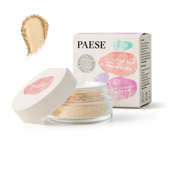 Fond de teint minéral illuminant PAESE Minerals - Vegan - 7 g