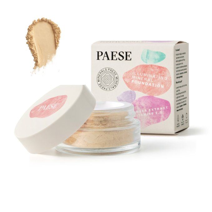 Fond de teint minéral illuminant PAESE Minerals - Vegan - 7 g