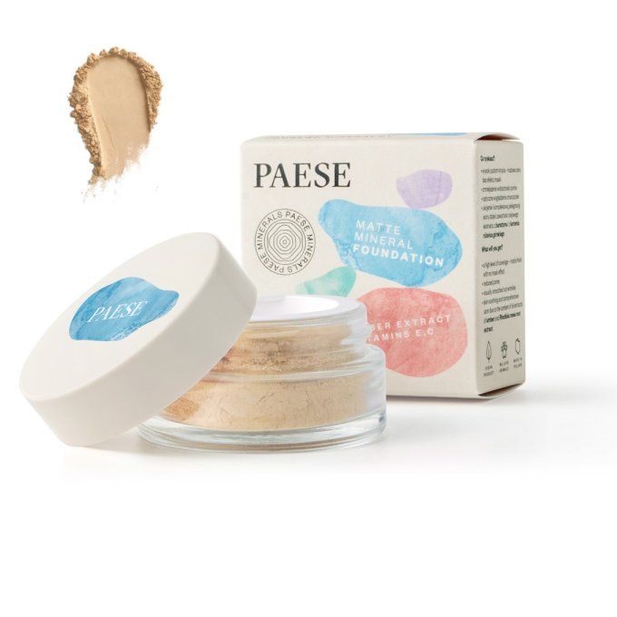 Fond de teint minéral matifiant PAESE Minerals - Vegan - 7 g