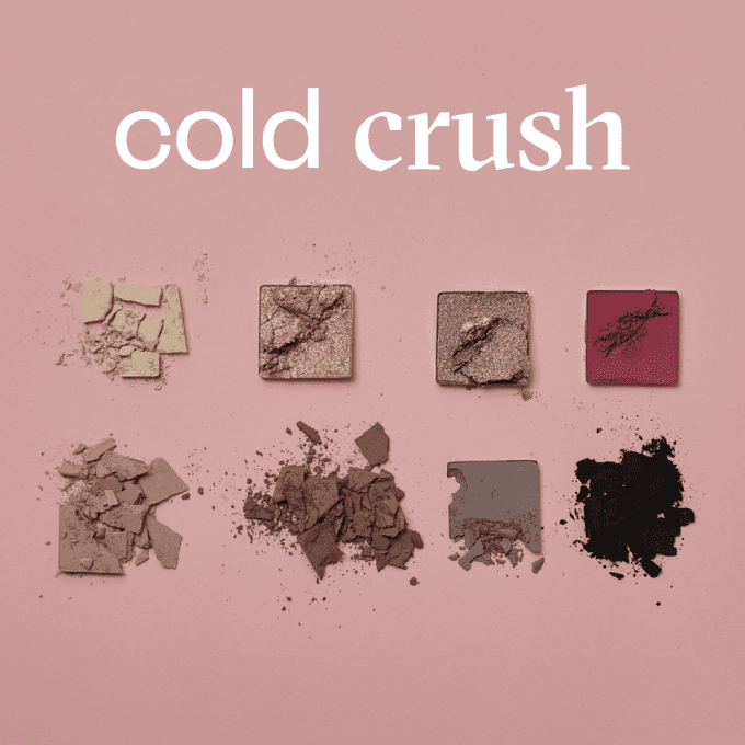 Palette d'ombres à paupières "Cold Crush" - 11 g - 8 couleurs VEGAN - PAESE