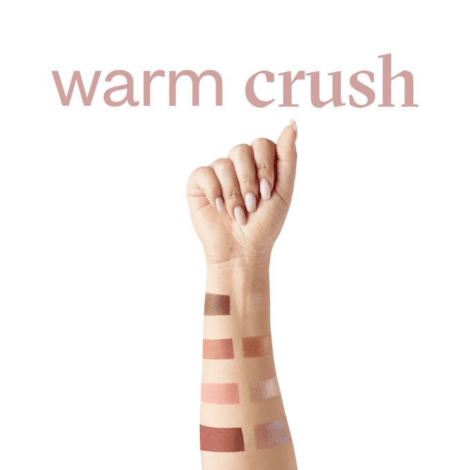 Palette d'ombres à paupières "Warm Crush" - 11 g - 8 couleurs VEGAN - PAESE